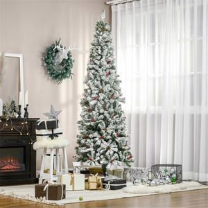 DB grand 180cm Premium arbre de noël artificiel taille personnalisable support en métal pré-éclairé aiguille de pin pour les décorations de vacances à la maison - Product Image 1