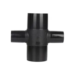 Duurzame Custom Hdpe Pijp Fitting Butt Fusion Reducerende Cross Tee 4 Way Tee Voor Sanitair Systeem