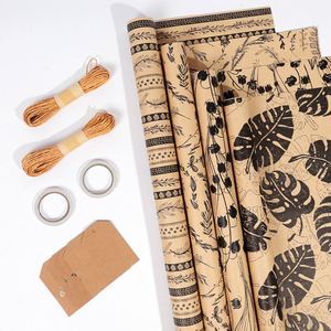 Papier kraft de noël enduit jetable de haute qualité 80g 43*300cm rouleau d'emballage de cadeau d'anniversaire personnalisé de luxe - Product Image 1