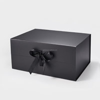 Boîte cadeau rigide magnétique personnalisée, style livre, en carton avec doublure en éponge et ruban pour ensembles de parfums, bougies et cosmétiques (recyclable)