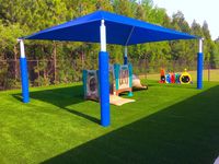 Rumput Sintetis Hanwei Tebal Alami Tahan Api 33mm PE+PP 16800/m Karpet Sintetis