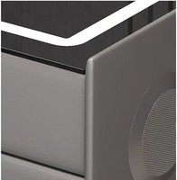 Table basse mini design moderne avec lumière LED, recharge sans fil, tiroir de refroidissement, meuble intelligent pour la maison, réfrigérateur de chevet