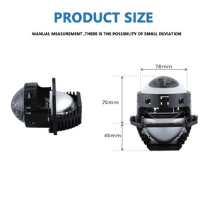 IDISON T1 Lente de Proyector Bi-LED Directa de 3 Pulgadas para una Sola Lámpara, 55W Luz Baja, 45W Bombilla de Faro Delantero para Coche, para Hilux y <span class=keywords><strong>Prius</strong></span> - Product Image 2