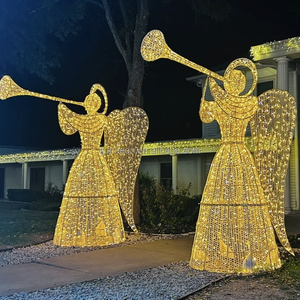 Décorations de Noël extérieures, motifs d'anges lumineux à LED - Product Image 3