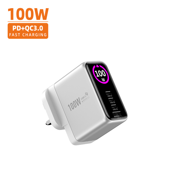 100W GaN Charger 3-IN-1 65W PD3.1 PPS USB Type C TFT Digital Display Fast Charging Station for IPhone 17 MacBook Laptops Samsung