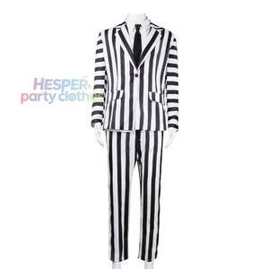 Conjunto de Pantalón y Camisa con Chaqueta de Disfraz de Rayas Blancas y Negras de Anime para Hombre HP, Traje de Halloween - Product Image 1