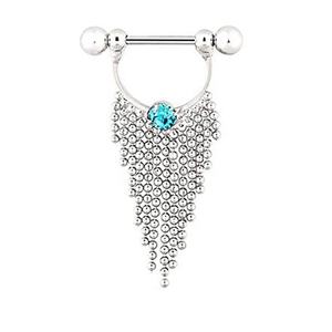 Anillos de Acero Médico para Pezones, Joyería Corporal de Moda para Mujer, <span class=keywords><strong>Piercing</strong></span>, Anillo de Pezón con Borla Colgante - Product Image 5