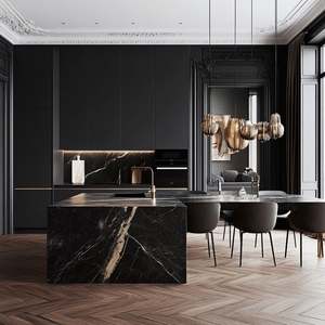 Gabinetes de Cocina Modernos Italianos Ecológicos e Inteligentes, Modulares, con Cestas Largas para Cajones, Accesorios para Fregadero y Puertas, para Uso Doméstico - Product Image 2