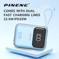 Mini chargeur de téléphone portable 10000 mAh pour PN-710PD, batterie externe à charge rapide PD 22,5 W avec affichage LED et sortie USB-A, idéal pour les voyages