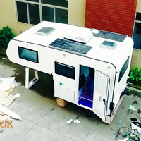 Ecocampor Manley Camionnette double cabine chinoise avec camping-car combiné en fibre de verre, camionnette de taille moyenne, véhicule tout-terrain, camping-car, caravane 4x4