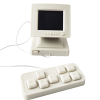Mini Console de Jeu Rétro Portable en Forme d'Ordinateur de 2 Pouces pour Enfants, 240 Jeux Vidéo Rétro, Lecteur de Jeu Électronique avec Connexion Filaire