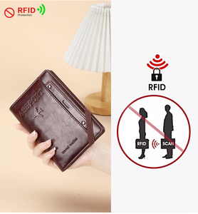 Mayorista Personalizado Pu Cuero RFID Bloqueo Cartera de Viaje Impreso Pasaporte Funda para Hombres Mujeres Sublimetion en Blanco RFID - Product Image 5