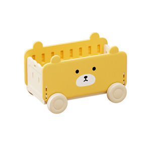 Childrens Toy Storage <b>Box</b> With Wheels <b>Removable</b> Rectangle Organizer <b>For</b> Kids Room Large Size - Product Image 2