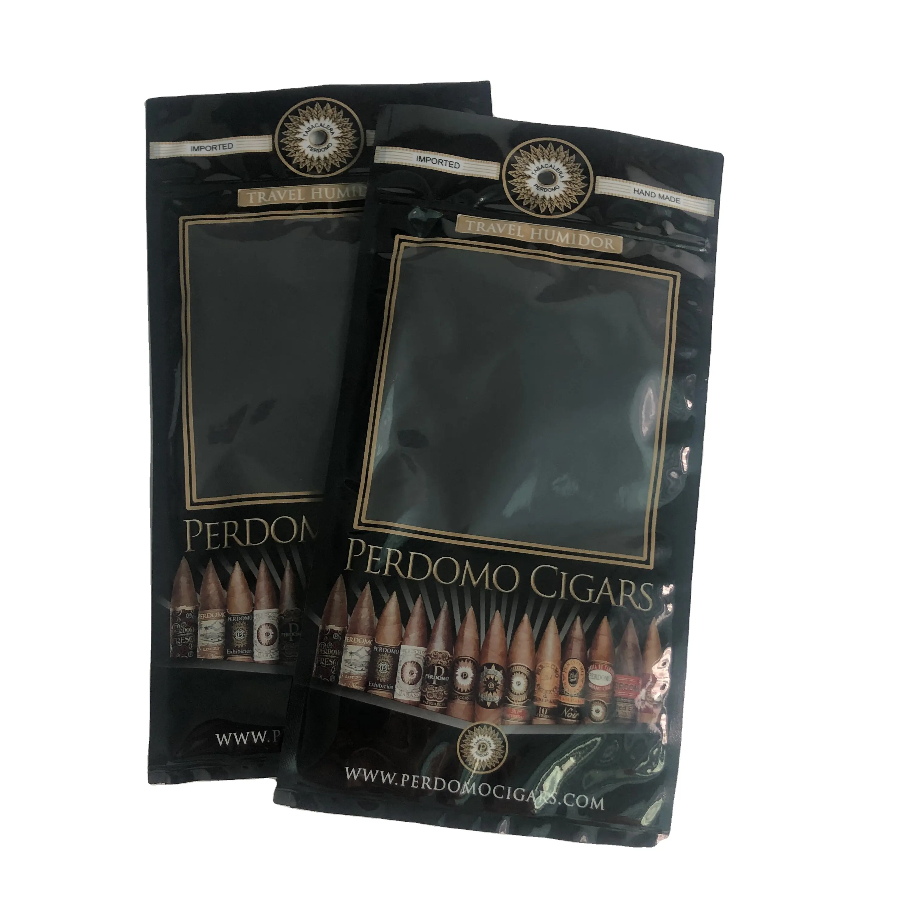 कस्टम मुद्रित आर्द्रता नियंत्रण मॉइस्चराइजिंग सिगार बैग के लिए पुनर्जयोग्य ज़िपलॉक लपेटें