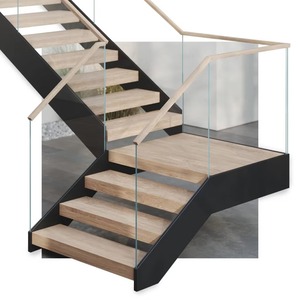 Revestimiento de Limpieza Ecológico y Duradero <span class=keywords><strong>para</strong></span> Uso en Interiores, <span class=keywords><strong>para</strong></span> Apartamentos y Hoteles, Escalera Moderna de <span class=keywords><strong>Madera</strong></span> de Roble Blanco Mate, Garantía de 5 Años - Product Image 1
