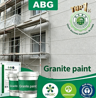 Peinture acrylique flexible effet pierre, revêtement texturé granit pour projets de rénovation extérieure de logements