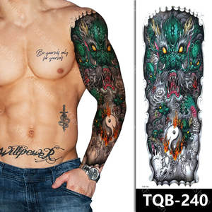 León Lobo tatuaje temporal <span class=keywords><strong>manga</strong></span> grande brazo completo Animal Tribal tatuajes <span class=keywords><strong>manga</strong></span> para hombres mujeres - Product Image 4