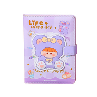 Carnet en cuir PU motif dessin animé mignon Ameng & Xiaodai 125*175mm 100 feuilles 100gsm avec boucle magnétique pour enfants, vente en gros Depai