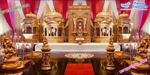 Escenario de Media Cúpula para Ceremonia de Boda Árabe, Diseño de Escenario de Fibra Moderna para Bodas Canadienses con Temática India, Australia - Product Image 2