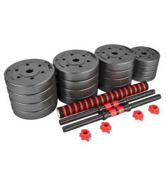 Juego <span class=keywords><strong>de</strong></span> Mancuernas Ajustables <span class=keywords><strong>de</strong></span> 10 kg, 15 kg, 20 kg, Hierro y PVC <span class=keywords><strong>de</strong></span> Alta Calidad, <span class=keywords><strong>Kit</strong></span> <span class=keywords><strong>de</strong></span> Pesas para <span class=keywords><strong>Gimnasio</strong></span> en Casa con Barra, Kettlebell y Soporte para Flexiones - Product Image 5