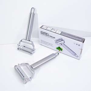 Coltello da pelare per frutta e patate 2 in 1 in acciaio inox per melone carote - Product Image 3