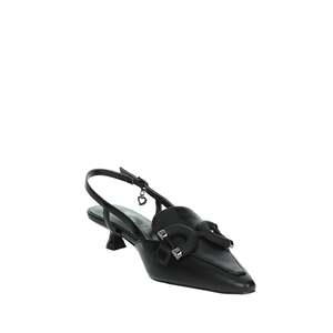 Braccialini Women's Slingback <b>Pump</b> <b>Black</b> Pointed Toe Heel - Product Image 5