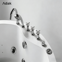 Baignoire de massage autoportante d'intérieur, portable, en acrylique, écologique, garantie 5 ans, nettoyage facile, trempage profond, 60 gal+, drain central