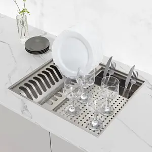 Schlussverkauf elegante einfache Aufbewahrungsbox Küche leicht trocknbare Dinge Mini-Küchenspüle