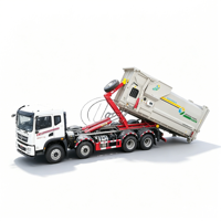 Camion benne à ordures Dongfeng 8×4 de 25 tonnes, spécial pour la collecte et le transfert de déchets avec station de compactage mobile
