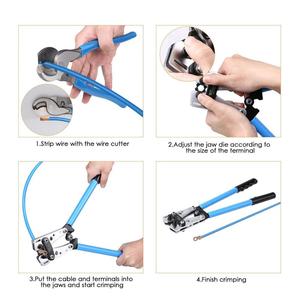 Pince à dénuder et à sertir hydraulique Ework HX-50B avec poignée ergonomique et coupe-câble intégré pour le bricolage et l'OEM - Product Image 4