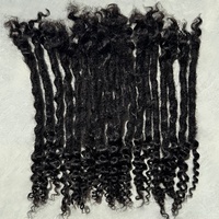 Extensions de Locs Micro-Bouclées Inter 'Boho' 100% Cheveux Humains Non Traités, avec Pointes Bouclées, Idéales pour le Drop Shipping