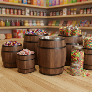 Petite commande de barils en acier antique avec couvercle roulant pour le stockage de bière en gros - Product Image 1