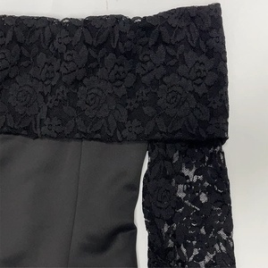 Vestido Corto de Encaje <span class=keywords><strong>Blanco</strong></span> con Hombros Descubiertos, Estilo Corsé de Satén, para Fiesta, Despedida de Soltera, Cóctel, para Mujer - Product Image 4