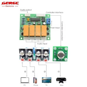 ऑडियो सिग्नल स्विथर बोर्ड <span class=keywords><strong>4</strong></span>-वे इनपुट के लिए 1-वे रिले रोटरी संस्करण ऑडियो वॉल्यूम नियंत्रण स्विच ऑडियो इनपुट चयन बोर्ड - Product Image 5
