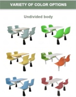 Mobilier luxueux pour restaurant et salle à manger table et chaise de cafétéria pour l'école ensemble de table multicouche 4 places pour le personnel de bureau de la cantine