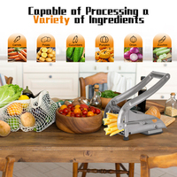 Coupe-frites robuste de qualité alimentaire avec lame en acier inoxydable, trancheuse manuelle, emballage personnalisé avec logo et boîte couleur, pour préparation en restaurant, OEM