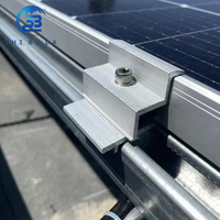 Pince de fixation solaire à longue durée de vie, haute dureté, pour panneaux photovoltaïques sur toits plats et tuiles, accessoires de structure de montage solaire
