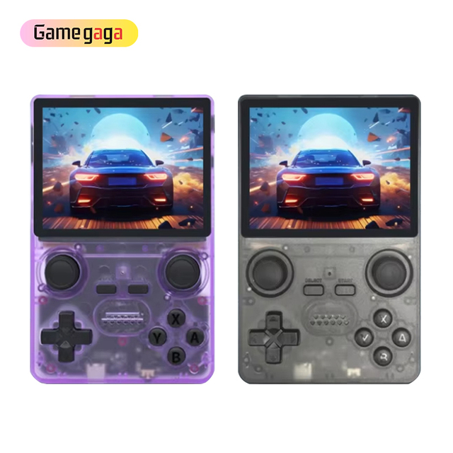 A Arrival Powkkidy X35S Mini Retro Portable Video Game Console with 2 Hall Joysticks 3.5 Inch IPS Screen Handheld Game Player