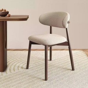 Sedia da Pranzo Senza Braccioli in Legno Massello Stile Nordico di Alta Gamma con Schienale Morbido per <span class=keywords><strong>Arredamento</strong></span> Casa <span class=keywords><strong>e</strong></span> Hotel - Product Image 1