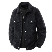 Blouson Bomber Vintage en Toile à Manches Longues pour Homme, Vêtement Décontracté en Polyester, Tenue de Travail pour Jeunes, Commerce International Transfrontalier