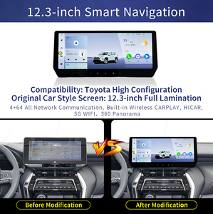 ชุดอุปกรณ์นำทาง GPS อัจฉริยะไร้สาย Carplay Hicar 5G WiFi หน้าจอสัมผัสในรถยนต์ขนาด 12.3 นิ้ว 4+64GB ระบบ Android 14 เครื่องเสียงติดรถยนต์สำหรับ Toyota - Product Image 4