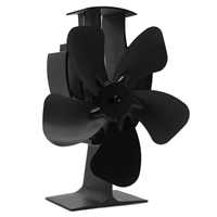 Ventilateur thermoélectrique silencieux Shengri 150CFM alimenté par la chaleur, en aluminium anodisé noir, pour poêle à bois, foyer, sans électricité