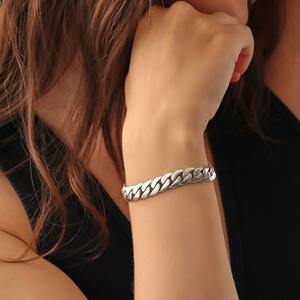 Bracelet en argent sterling 925 avec pierre naturelle, chaîne simple, 10 mm, fait main, bijoux romantiques turcs pour femmes - Product Image 2