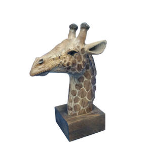 Sculpture tête d'animal en <span class=keywords><strong>bois</strong></span> sculpté, décoration <span class=keywords><strong>de</strong></span> Table, 10 pièces - Product Image 4