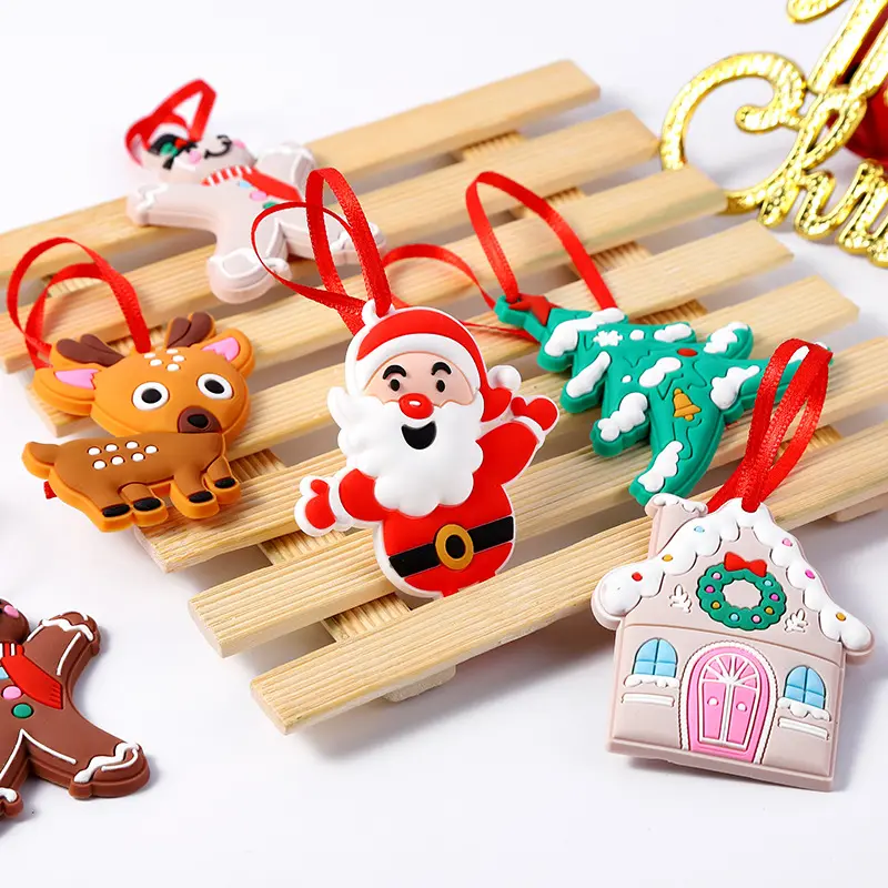 2023 Manufacture Wholesale Custom Rubber PVC Cute Cartoon Celebrate Merry Unique Family Christmas Party Decoration Gifts