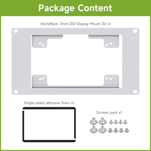 Waveshare HomeRack Panneau de montage d'écran DSI 7 pouces, espace de montage 3U, compatible avec les écrans Raspberry Pi 7 pouces officiels K544 - Product Image 6