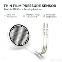Sensor de Presión de Película Delgada Flexible MD30-60 FSR, Resistencia Sensora de Fuerza de 10 kg, Resistente al Agua, Larga Duración, para Auriculares, Botón de Reloj Inteligente