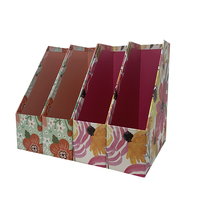 Portadocumentos de escritorio de cartón y papel con diseño de flores personalizado