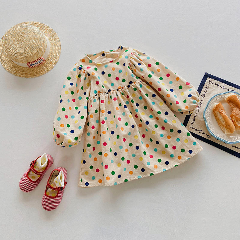 Custom Toddler Kids Retro Infant Baby Girl Long Sleeve Ruffle