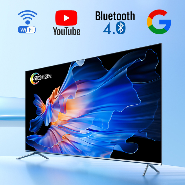 32-100 Inch 4K UHD Wall Mountable Smart TV Android TV Flat Screen Television With WiFi Bluetooth Factory Direct OEM Supplier